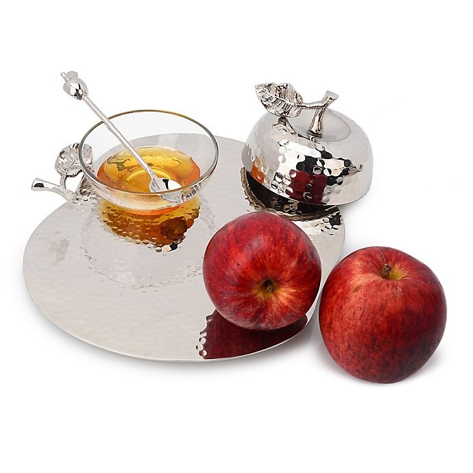 slide 2 of 2, Classic Touch Rosh Hashanah Honey Dish with Spoon, 1 ct