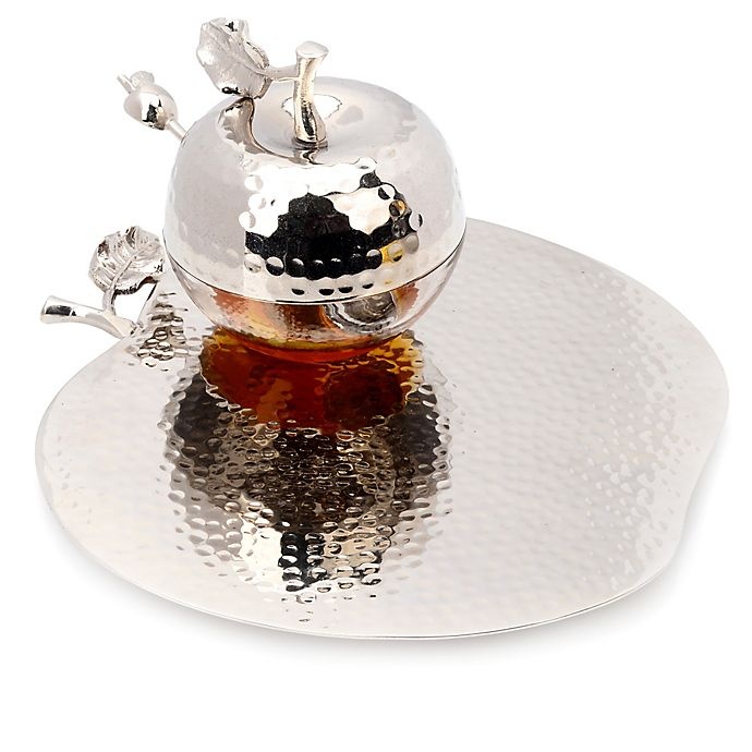 slide 1 of 2, Classic Touch Rosh Hashanah Honey Dish with Spoon, 1 ct