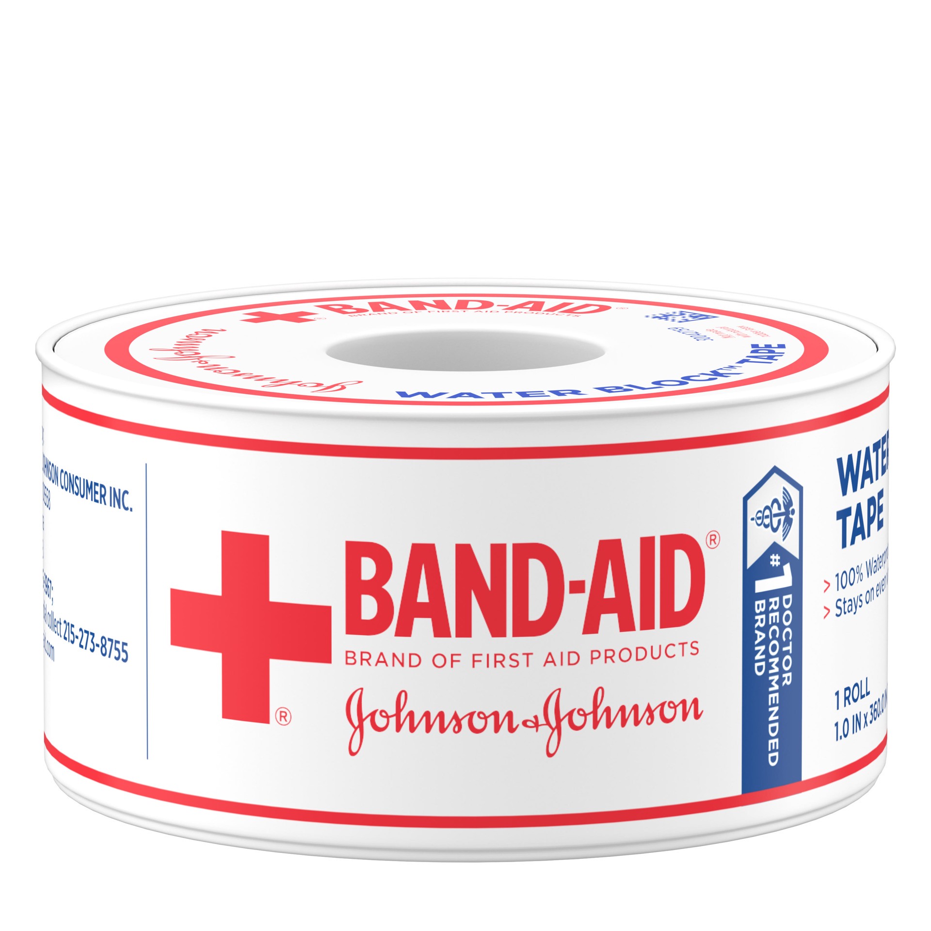 slide 3 of 6, Band-Aid First Aid Water Block 1x10 Inch Waterproof Adhesive Tape Roll - Each, 1 ct