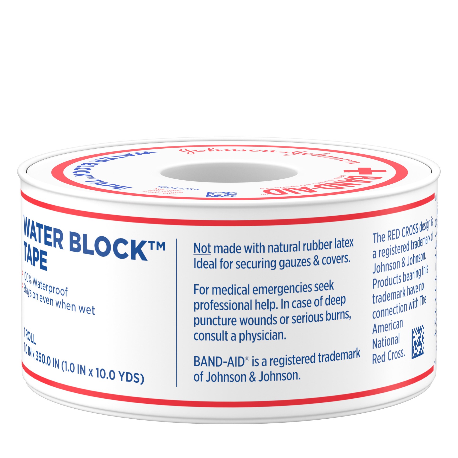 slide 6 of 6, Band-Aid First Aid Water Block 1x10 Inch Waterproof Adhesive Tape Roll - Each, 1 ct