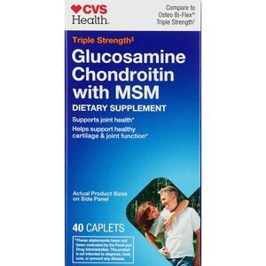 slide 1 of 1, CVS Health Glucosamine Chondroitin Caplets, 40 Ct, 1 ct
