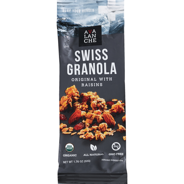 slide 1 of 1, Avalanche Original Swiss Granola - Raisins, 1.76 oz