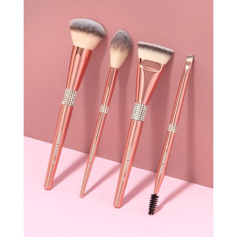 slide 3 of 3, LUNA MAGIC Face Makeup Brush Set - 4ct, 4 ct