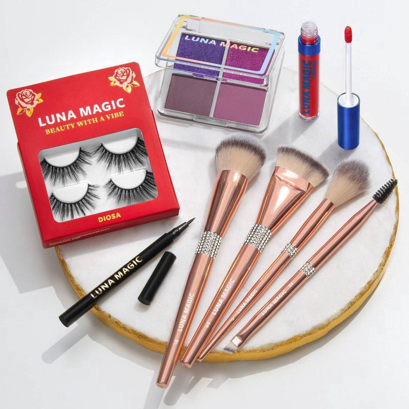slide 2 of 3, LUNA MAGIC Face Makeup Brush Set - 4ct, 4 ct