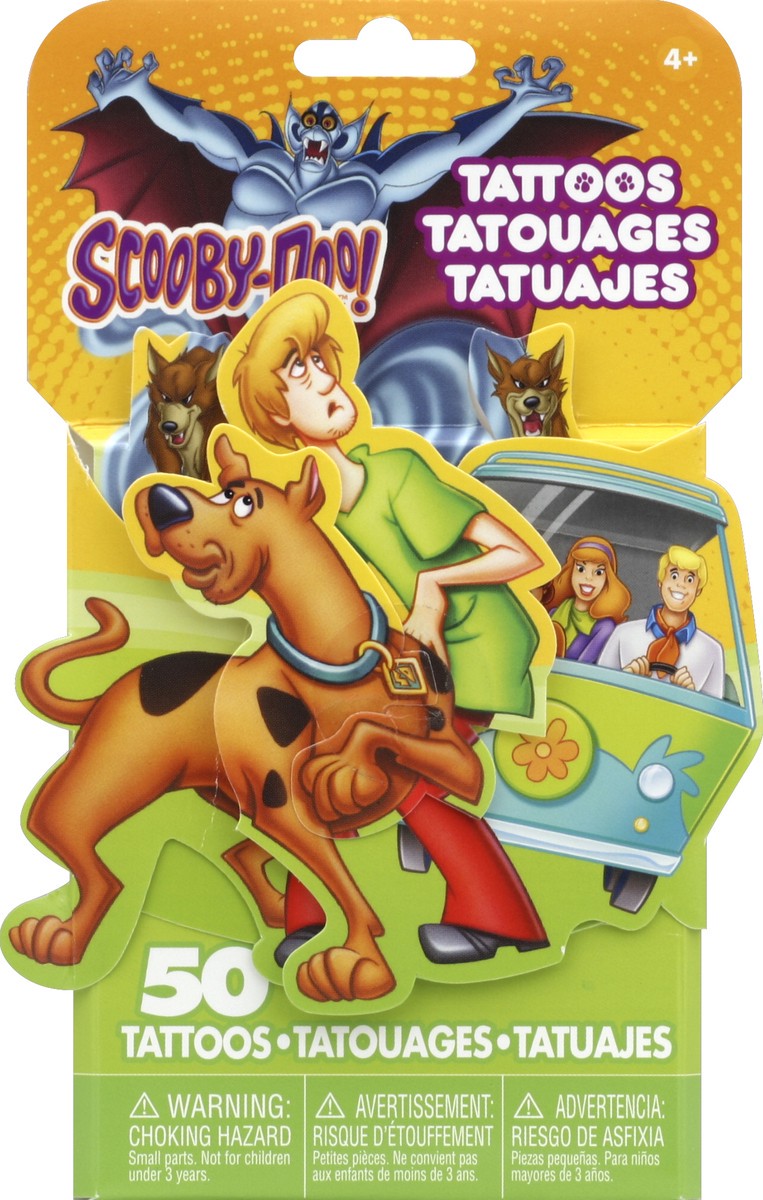 slide 1 of 2, Scooby Doo Temporary Tattoos 50 ea, 50 ct