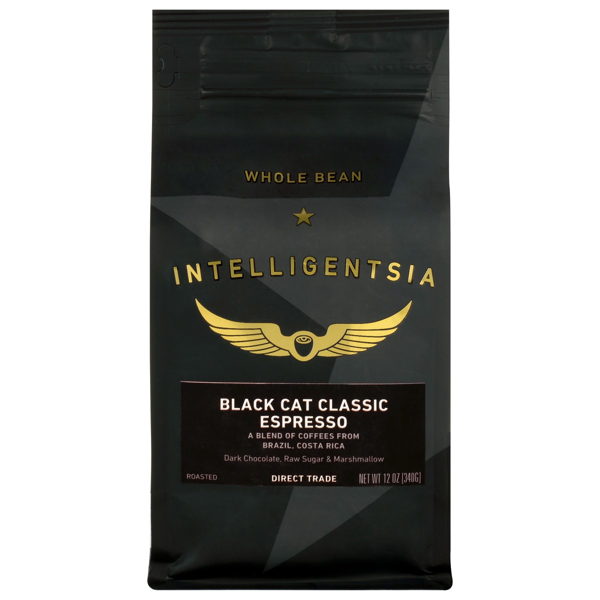 slide 1 of 23, Intelligentsia Direct Trade Black Cat Classic Espresso Roast Dark Roast Whole Bean Coffee -12oz, 12 oz