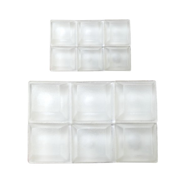 slide 4 of 25, Super Sliders Assorted 1/2" & 3/4" Square Bumpers, Clear, 12 ct