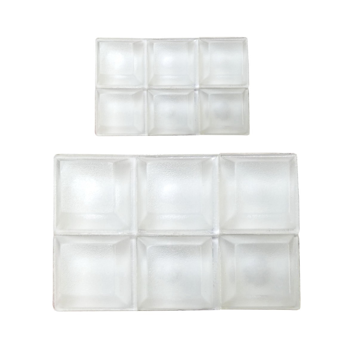 slide 5 of 25, Super Sliders Assorted 1/2" & 3/4" Square Bumpers, Clear, 12 ct