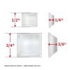 slide 7 of 25, Super Sliders Assorted 1/2" & 3/4" Square Bumpers, Clear, 12 ct