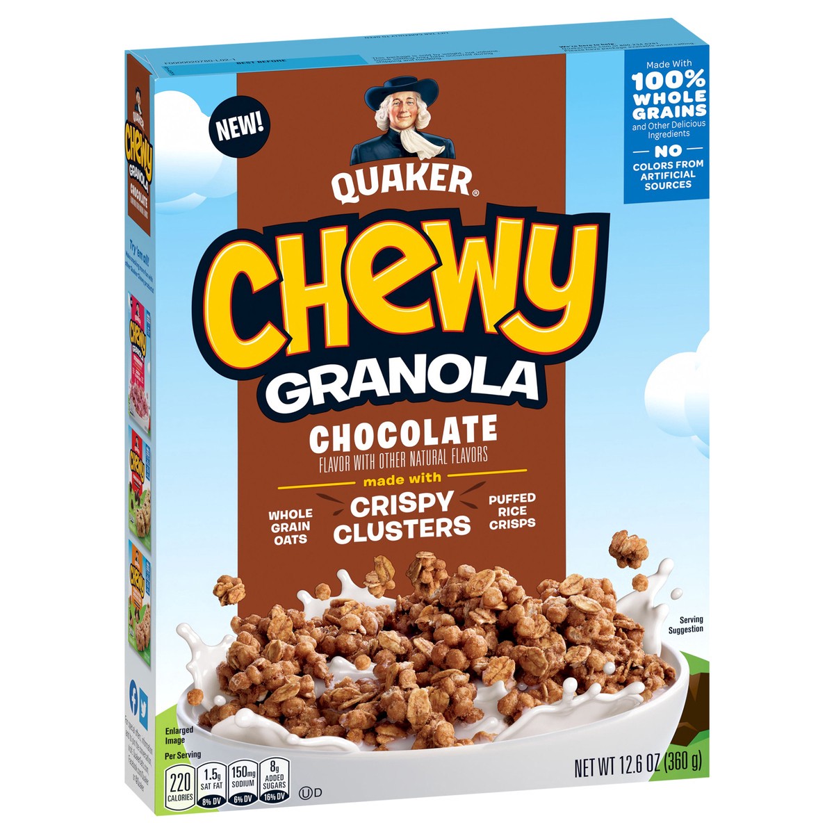 slide 2 of 6, Quaker Chewy Granola Chocolate 12.6 Oz, 12.6 oz