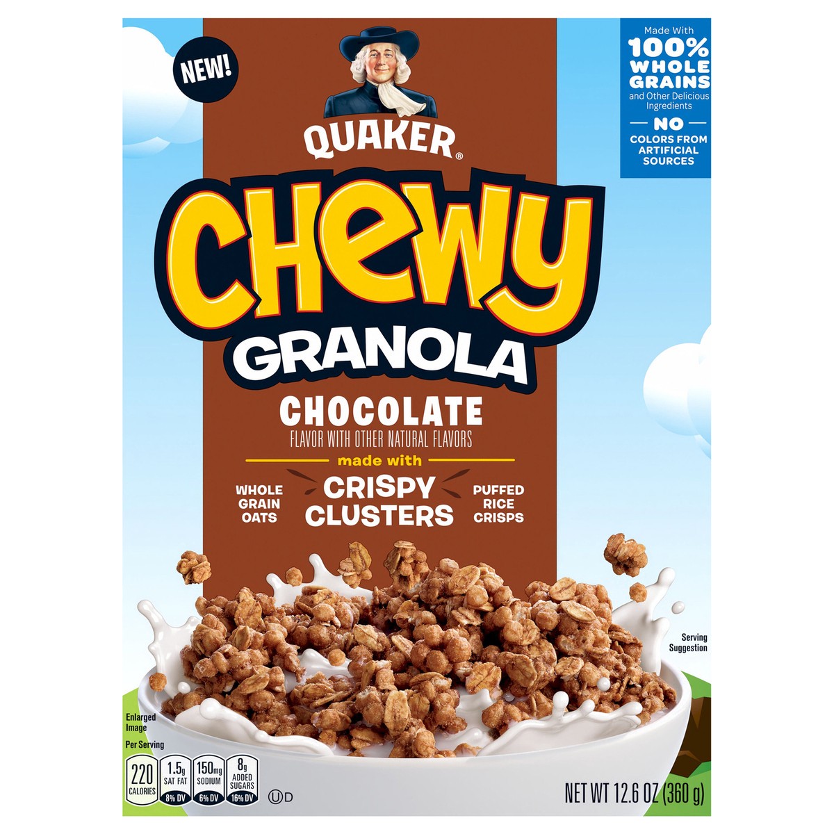 slide 1 of 6, Quaker Chewy Granola Chocolate 12.6 Oz, 12.6 oz