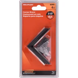Hillman Corner Brace Black 2.5 x 5/8 in