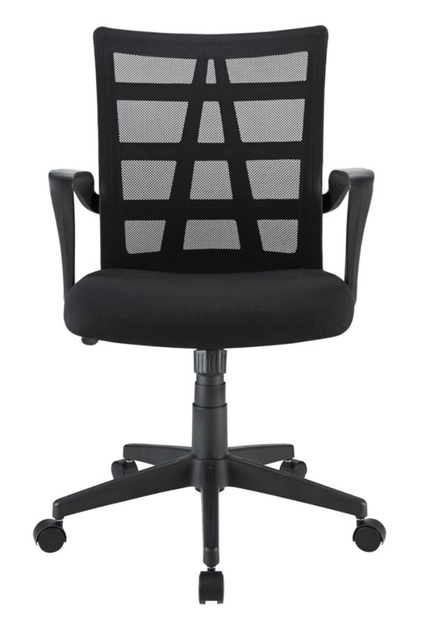 slide 2 of 7, Brenton Studio Jaxby Mesh/Fabric Mid-Back Task Chair, Black, 1 ct