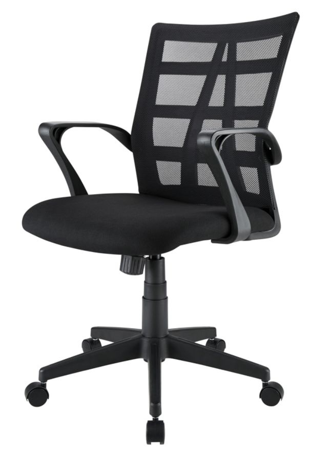 slide 3 of 7, Brenton Studio Jaxby Mesh/Fabric Mid-Back Task Chair, Black, 1 ct
