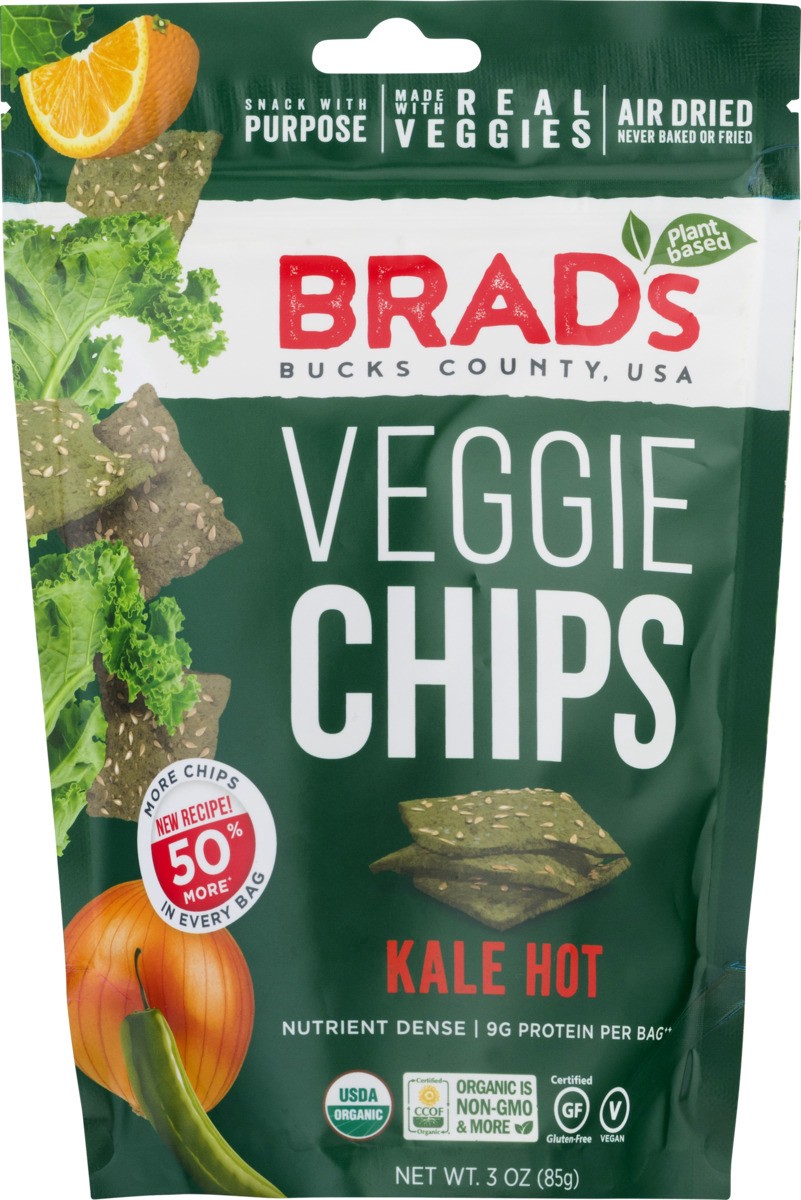 slide 10 of 11, Brad's Kale Chips Hot, 3 oz