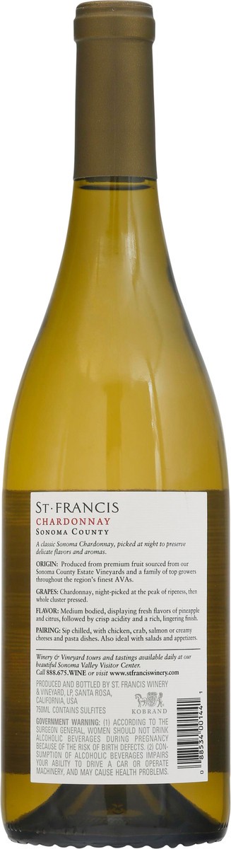 slide 9 of 9, St. Francis Sonoma County Chardonnay 750 ml, 750 ml