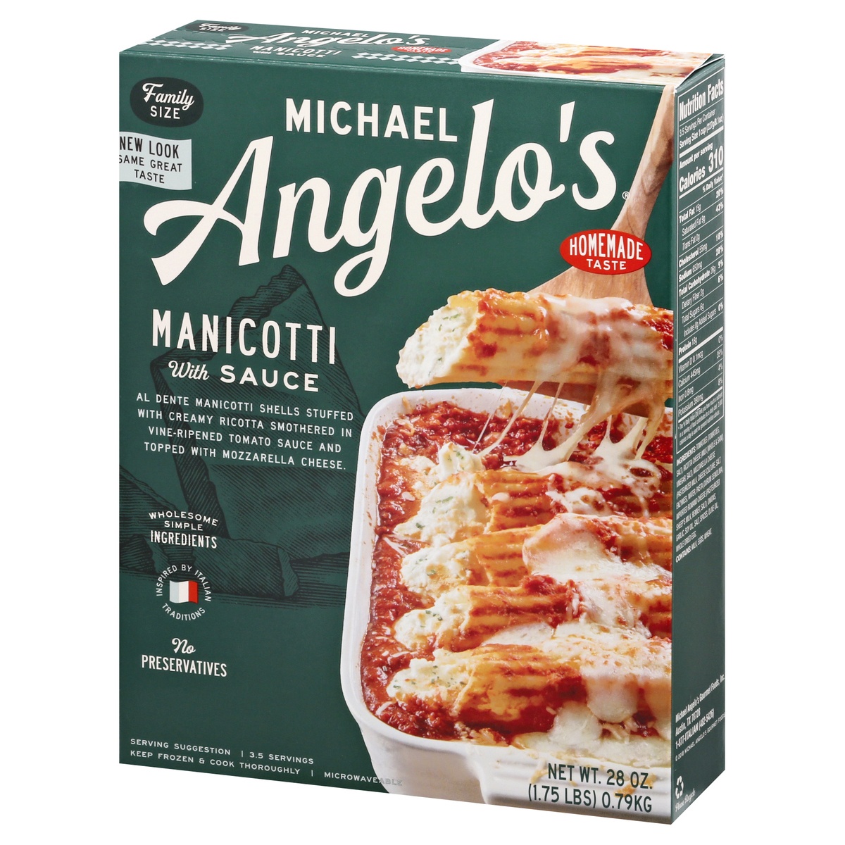 slide 3 of 11, Michael Angelo's Manicotti With Sauce, 28 oz