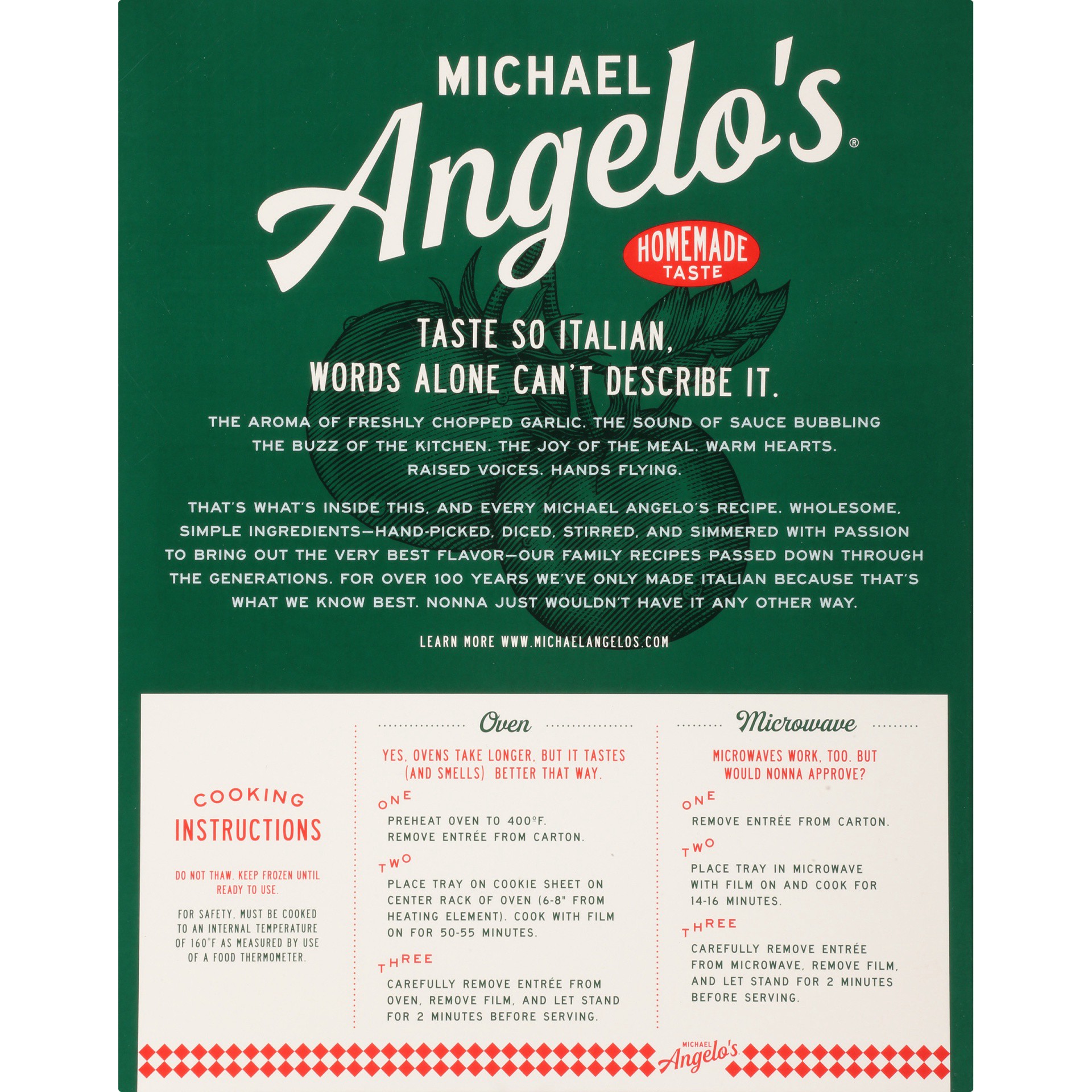 slide 6 of 8, Michael Angelo's Manicotti with Sauce Family Size 28 oz, 28 oz