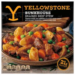 Yellowstone Bunkhouse Braised Beef Stew, Tender Prime Rib in a Beer Gravy, Russet Potatoes, Carrots and Peas, 10.75 oz