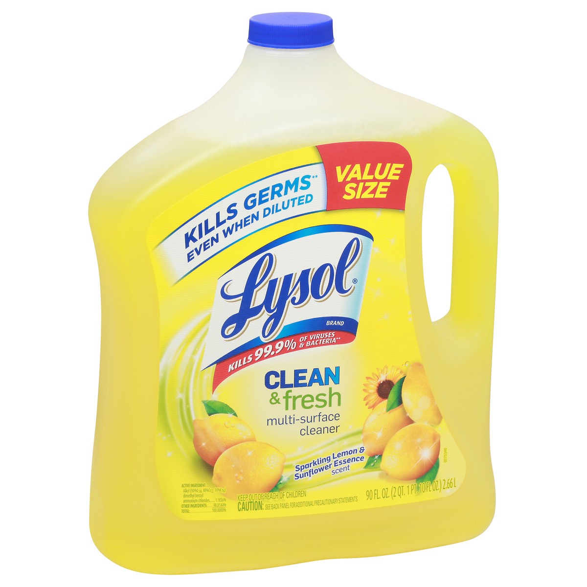 slide 9 of 9, Lysol Apc Lem Sunflw, 90 oz