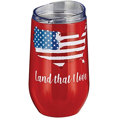 slide 1 of 1, Destination Holiday Patriotic Land That I Love Stainless Steel Stemless Tumbler, 16 oz