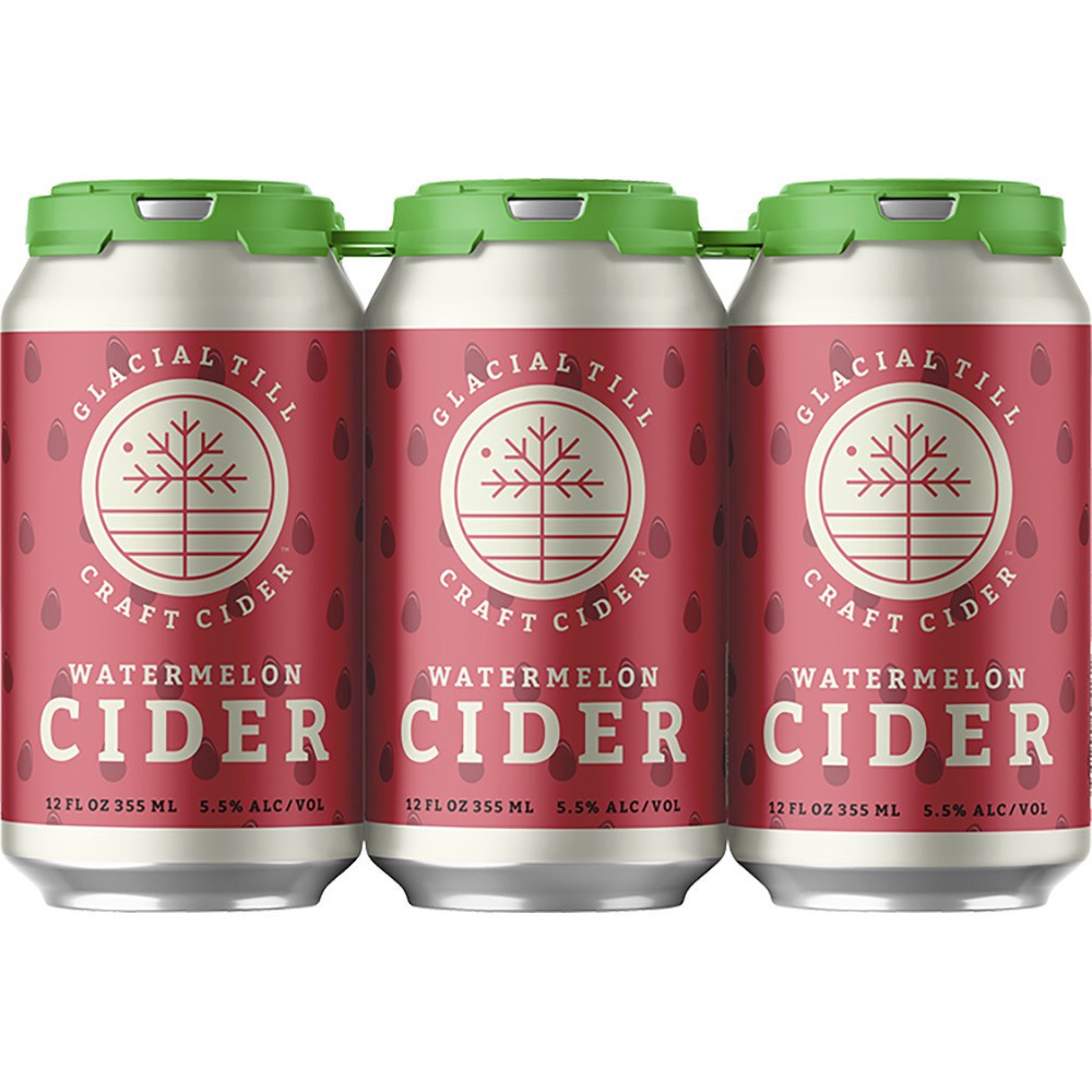 slide 1 of 1, Glacial Till Cider Glacial Till Watermelon, 6 ct; 12 oz
