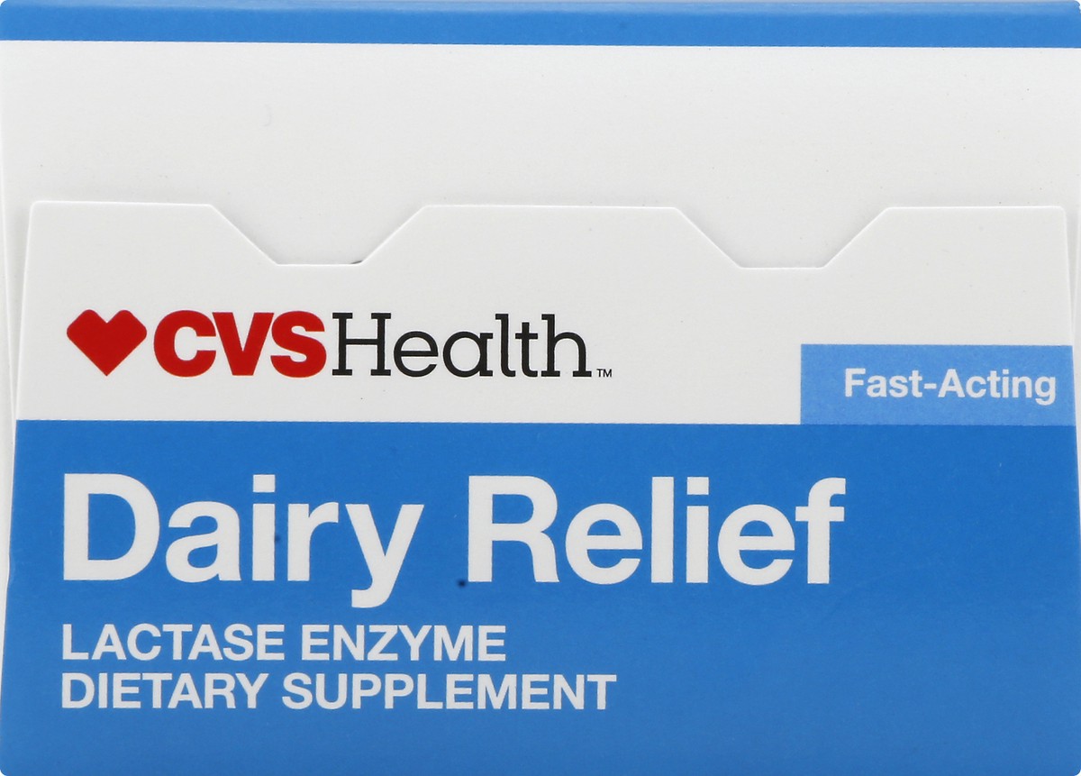 slide 8 of 12, CVS Health Dairy Relief Fast Acting Caplets, 125 Ct, 1 ct