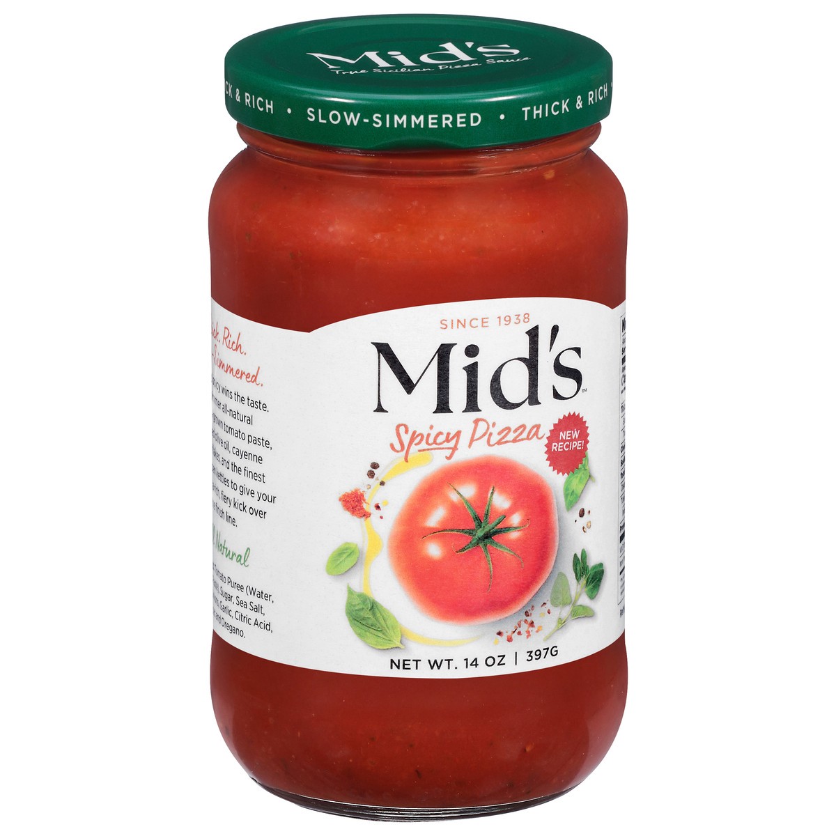 slide 3 of 4, Mid's Spicy Pizza Sauce 14 oz, 14 oz