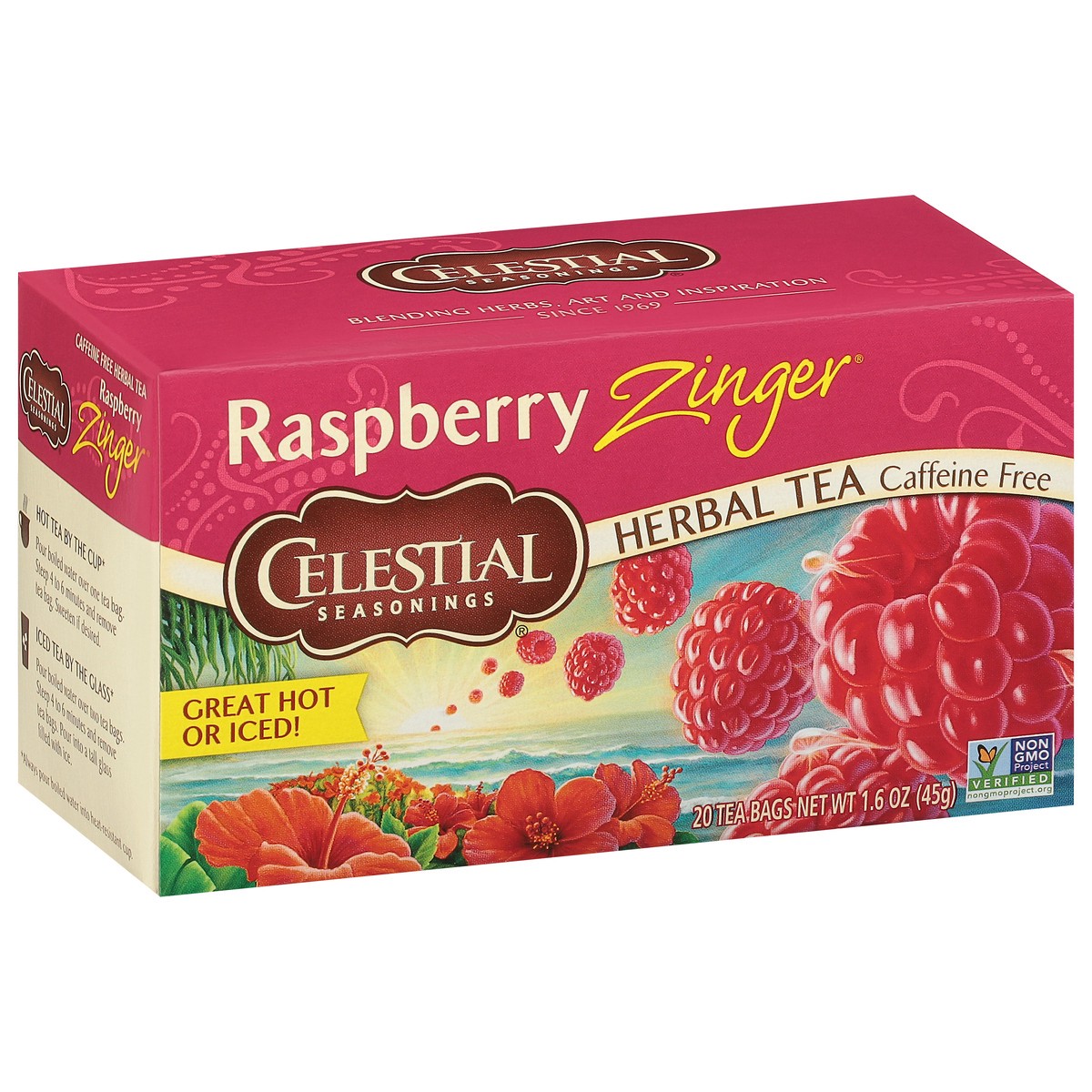 slide 6 of 8, Celestial Seasonings Tea - Raspberry Zinger Herb - 20 ct, 20 ct; 0.075 oz