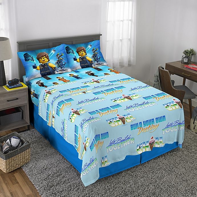 slide 1 of 2, LEGO Movie 2 Full Sheet Set - Blue, 1 ct