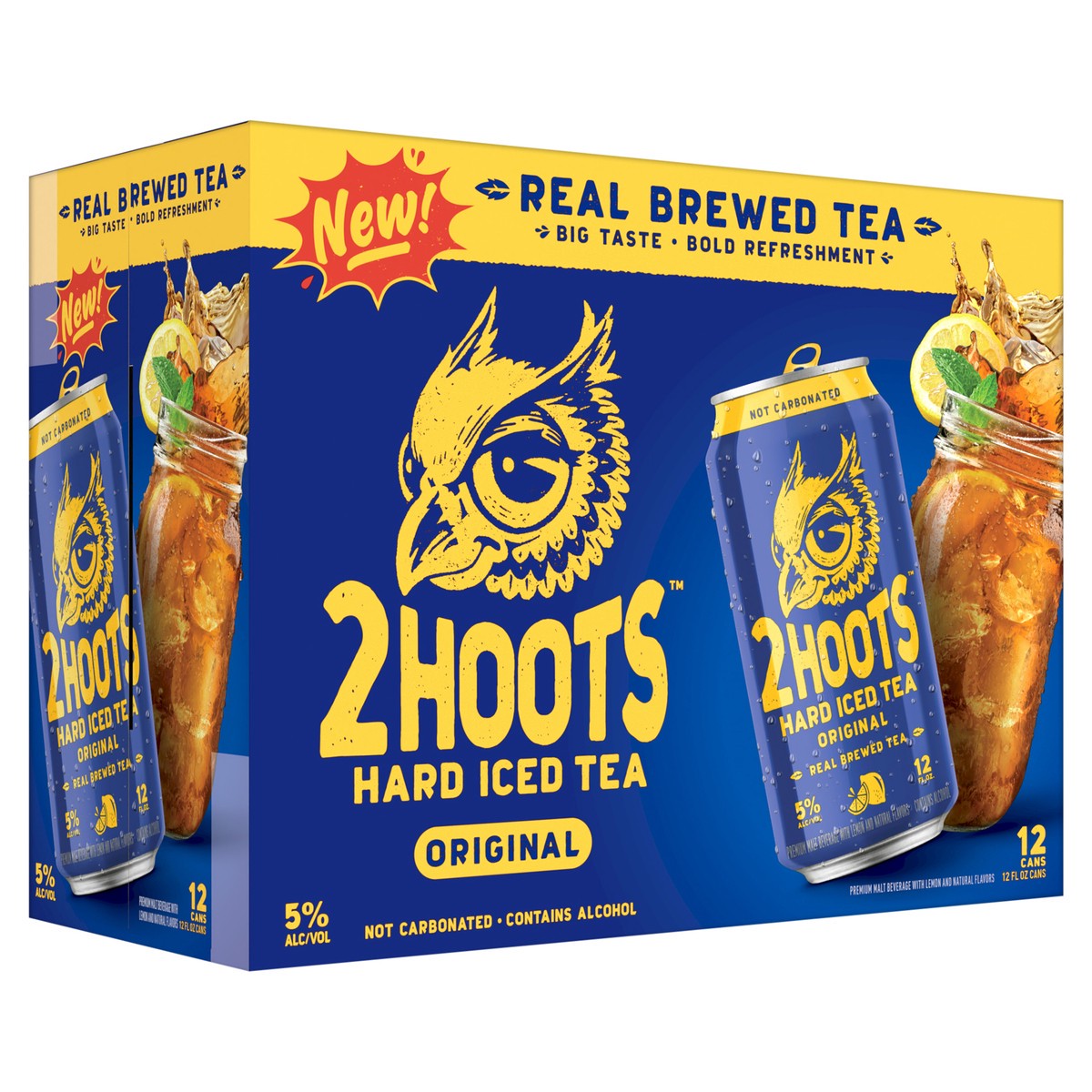 slide 3 of 8, 2 Hoots Hard Iced Tea 12 Pack, 12 ct
