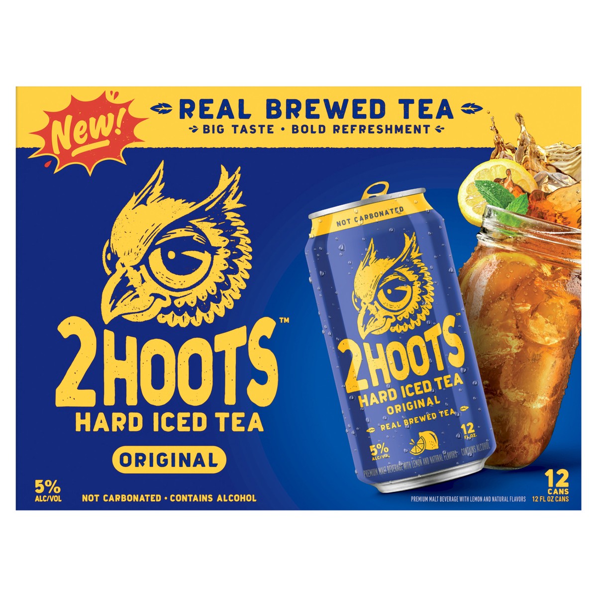 slide 1 of 8, 2 Hoots Hard Iced Tea 12 Pack, 12 ct