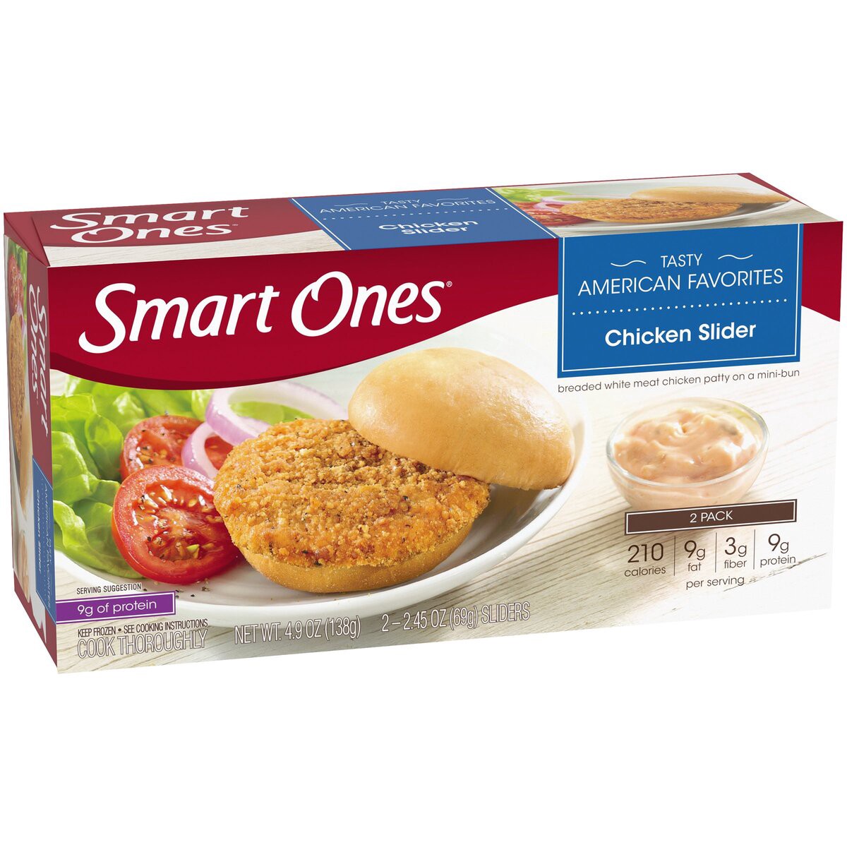 slide 2 of 8, Smart Ones Chicken Slider, Frozen Meal, 4.9 oz