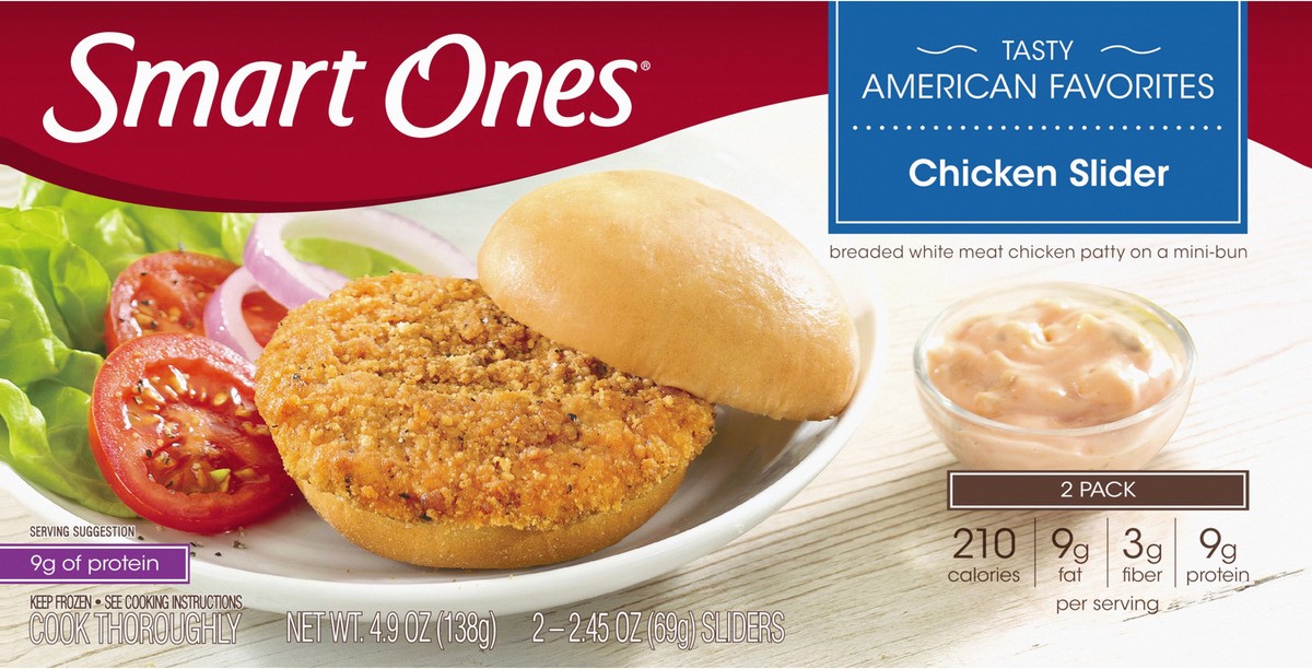 slide 7 of 8, Smart Ones Chicken Slider, Frozen Meal, 4.9 oz