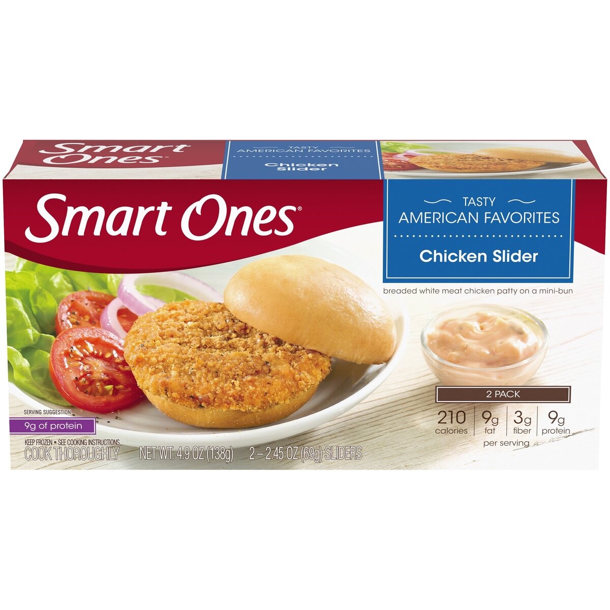 slide 1 of 8, Smart Ones Chicken Slider, Frozen Meal, 4.9 oz