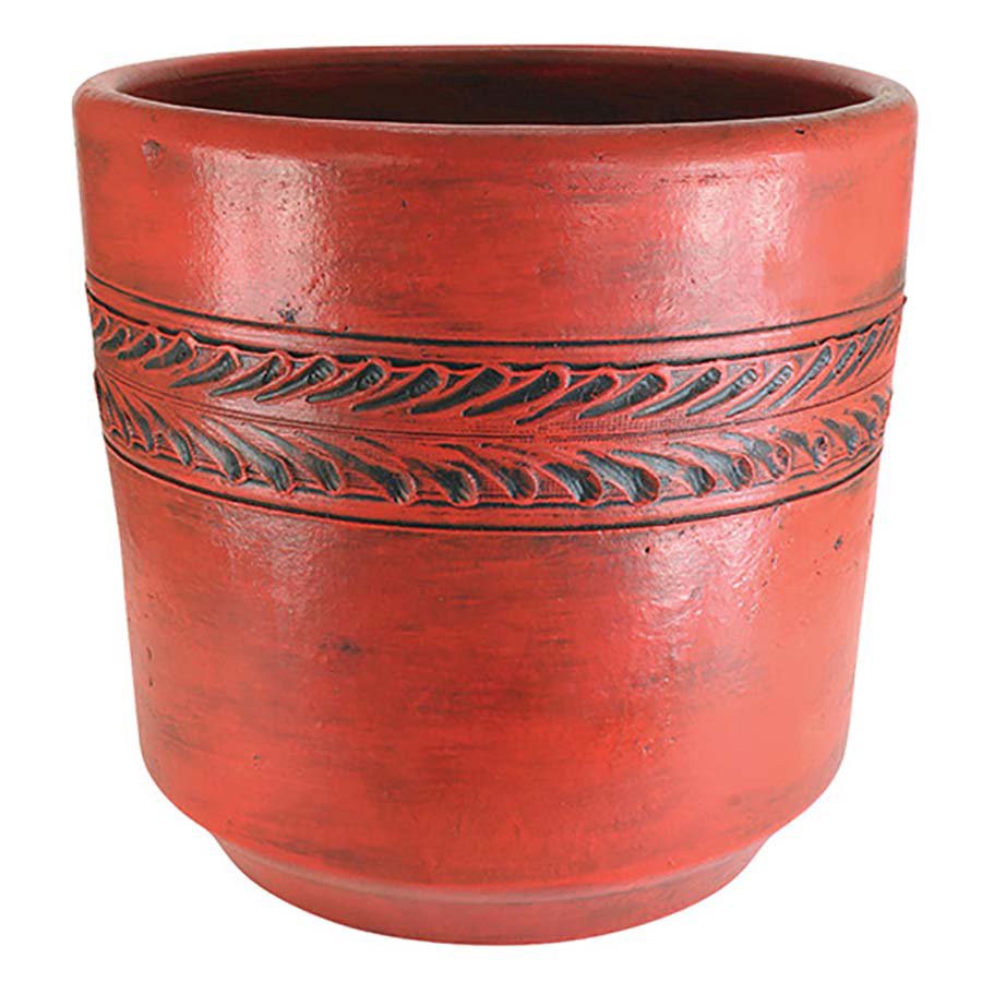 slide 1 of 1, PR Imports Tall Red Cylinder Planter, 20 in