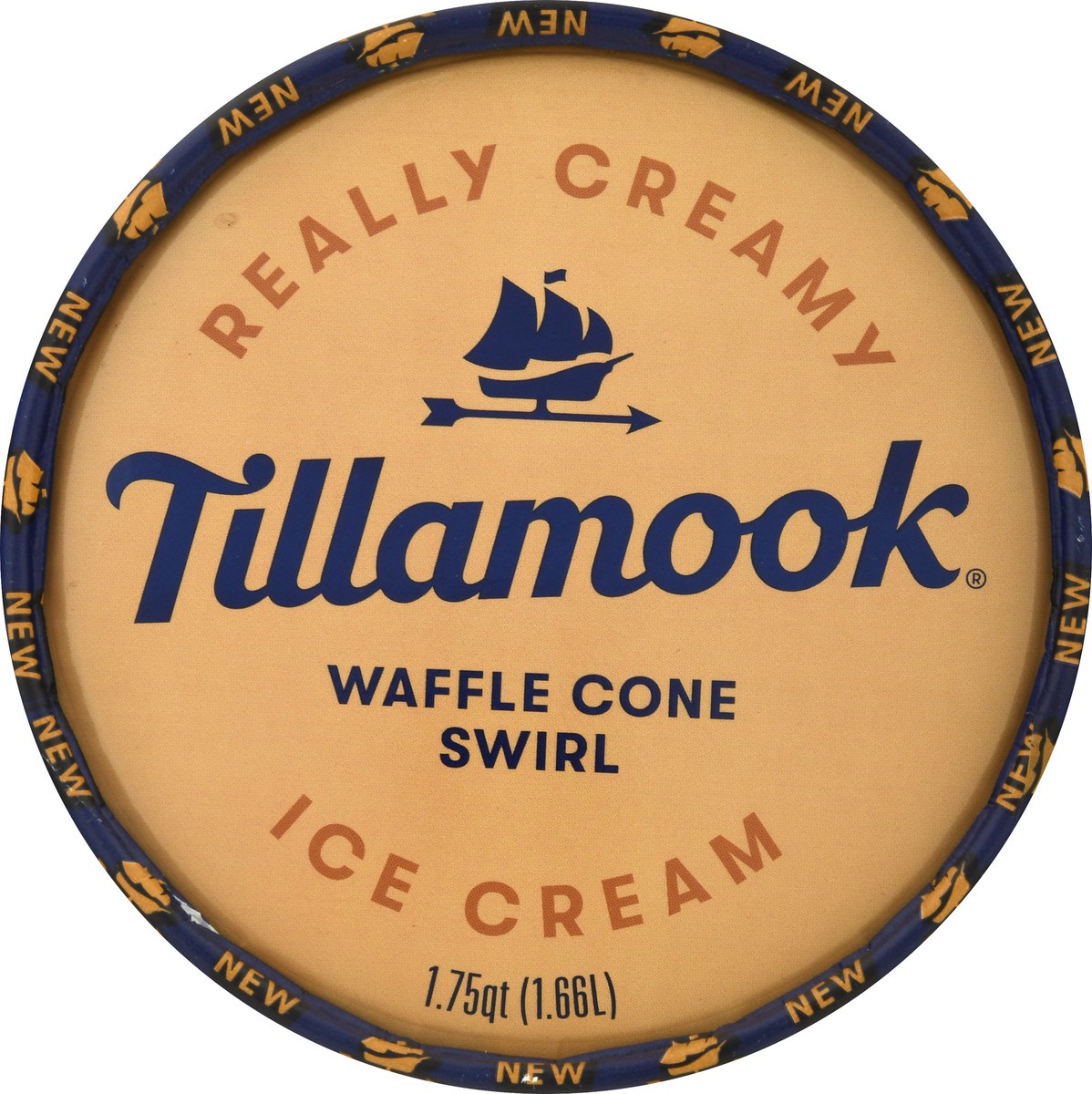 slide 3 of 9, Tillamook Waffle Cone Swirl Ice Cream 1.75 qt, 1.75 qt