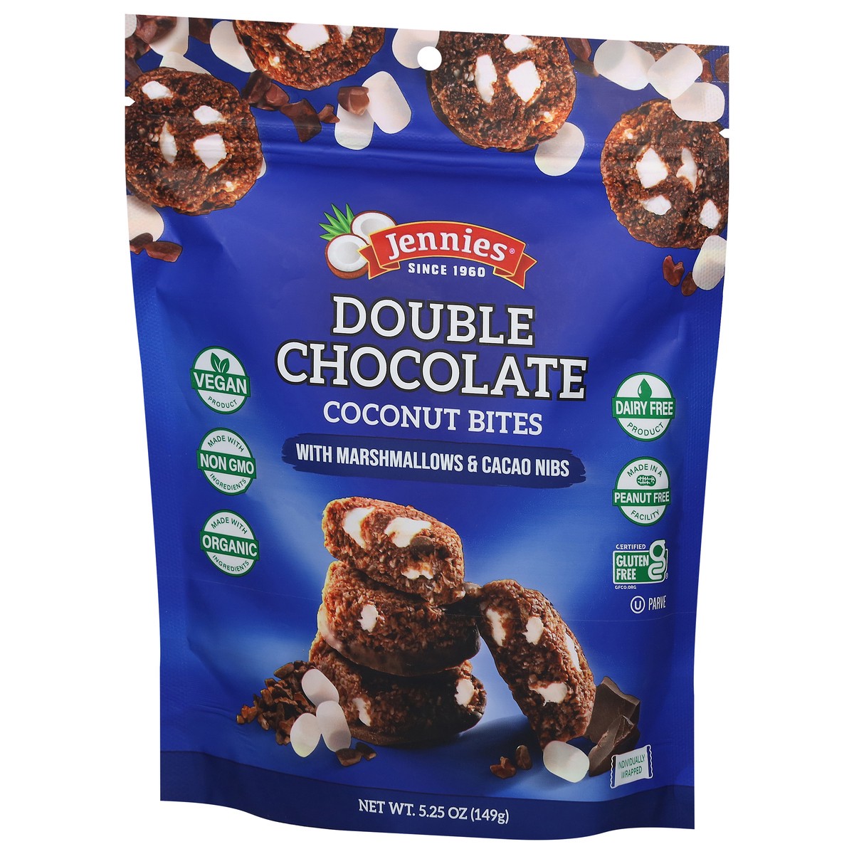 slide 5 of 14, Jennie's Double Chocolate Coconut Bites 5.25 oz, 5.25 oz