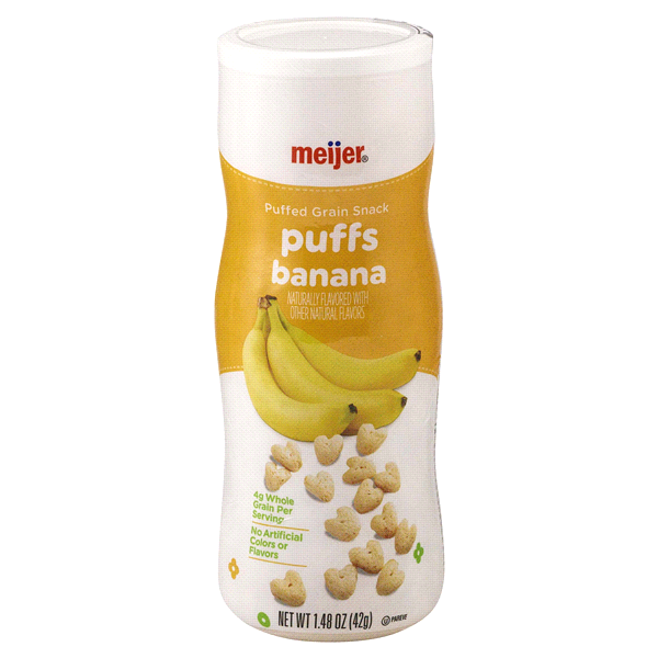 slide 1 of 1, Meijer Baby Lil Puffs Banana Flavor Snack, 1.48 oz