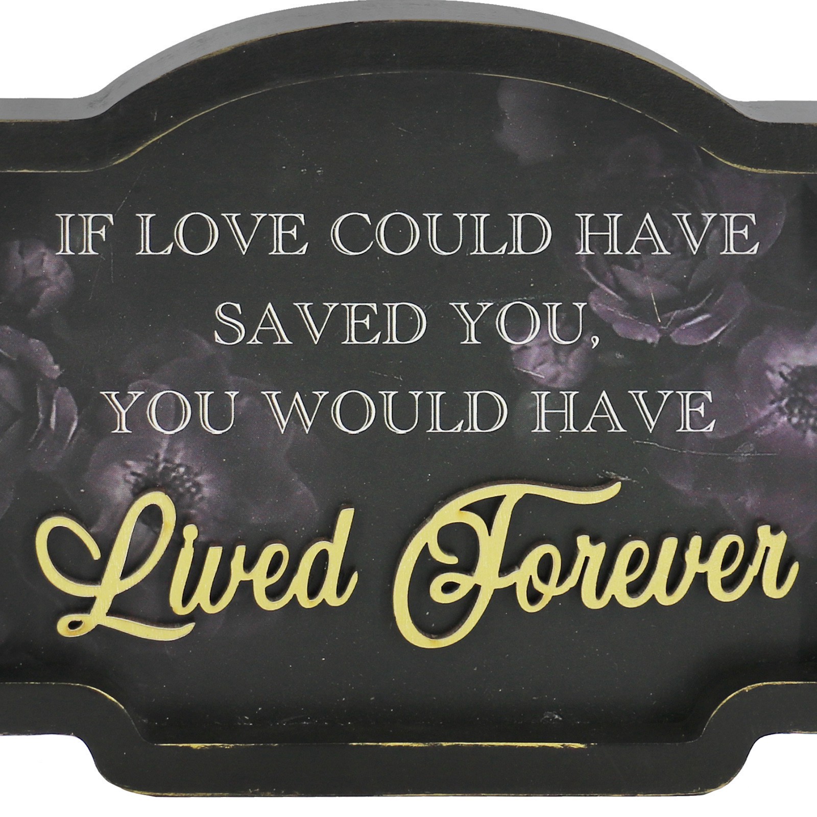 slide 4 of 4, 8" Black & Gold Lived Forever Sign Tabletop Decor By Ashland, 8 in