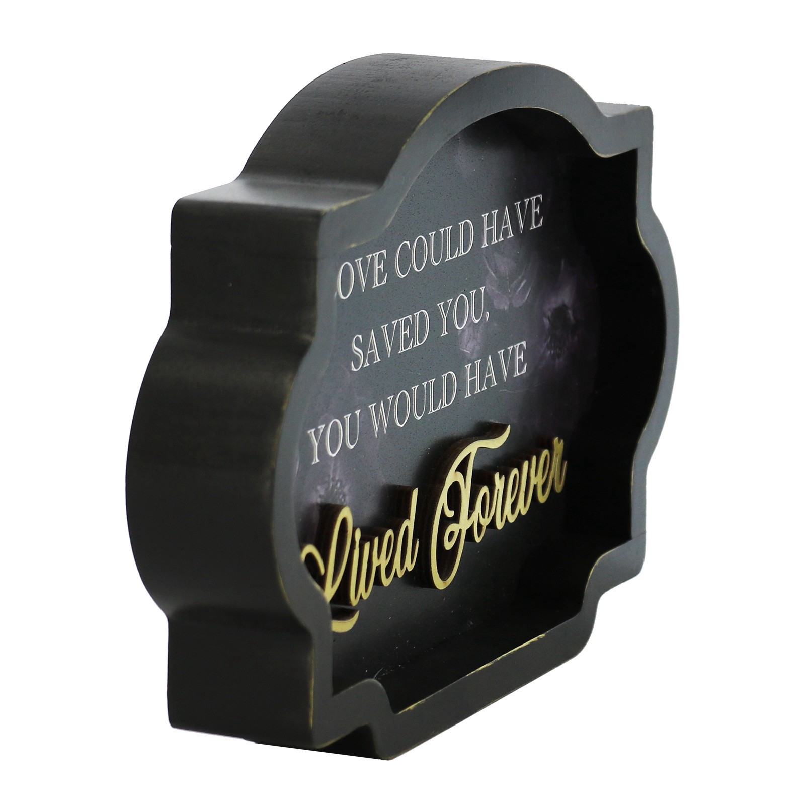 slide 3 of 4, 8" Black & Gold Lived Forever Sign Tabletop Decor By Ashland, 8 in