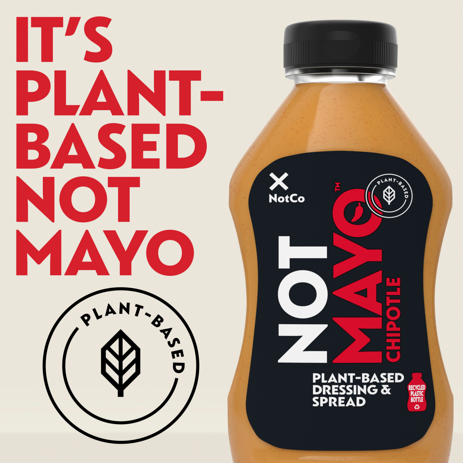 slide 2 of 5, NotCo NotMayo Plant-Based Vegan Chipotle Mayo Dressing & Spread, 12 fl oz Squeeze Bottle, 12 fl oz