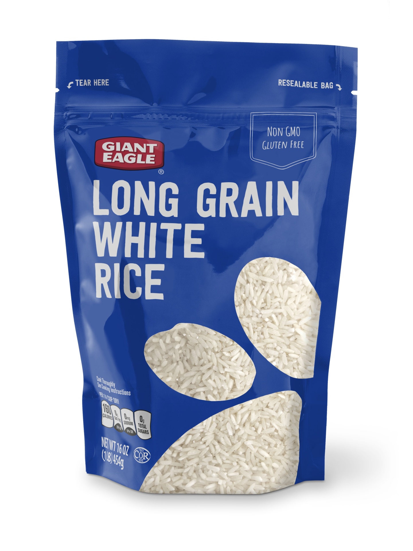 slide 1 of 1, Giant Eagle Long Grain White Rice Resealable Bag, 16 oz