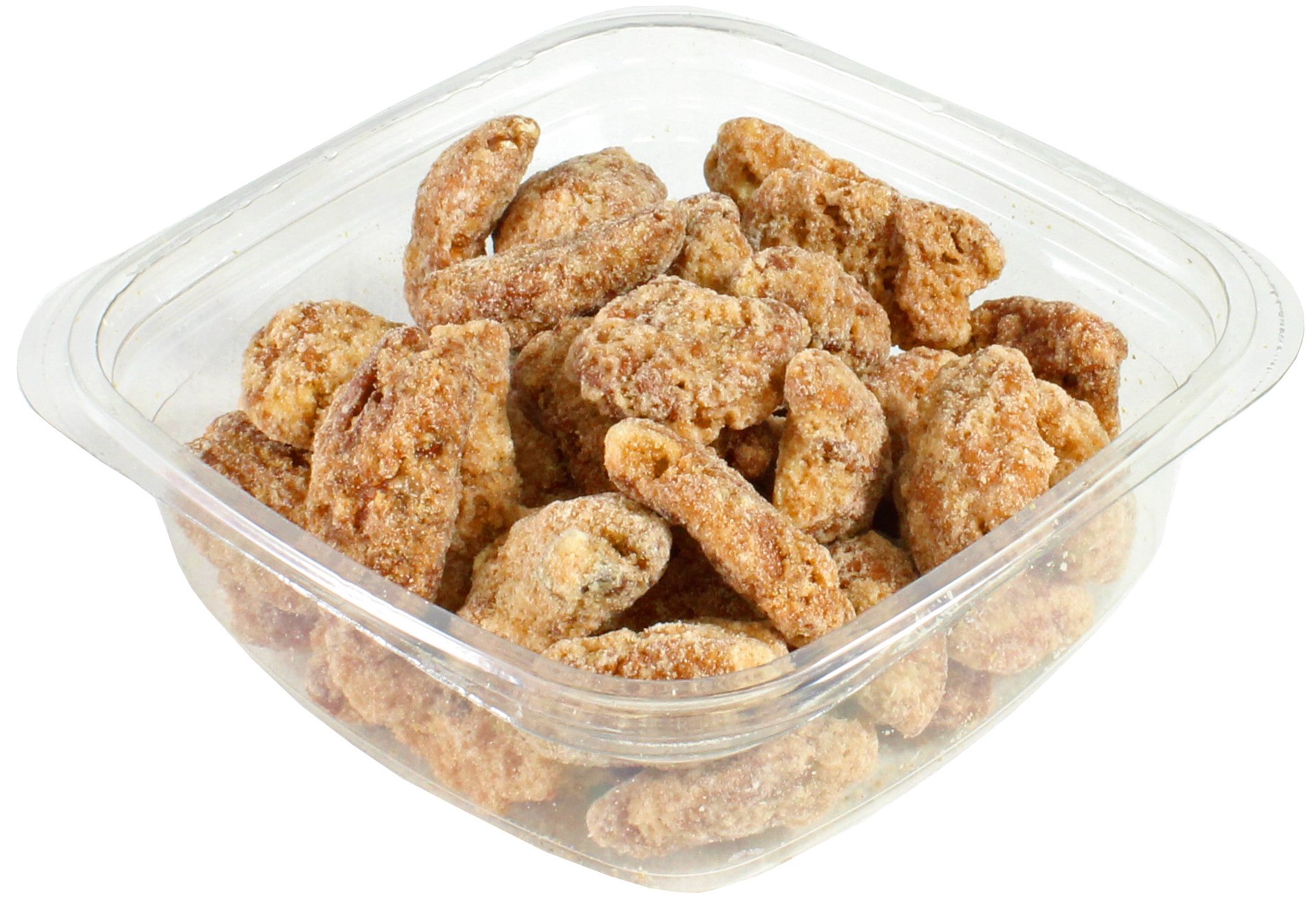 slide 1 of 1, Durham-Ellis Pecan Cinnamon-Frosted Pecan Halves, per lb