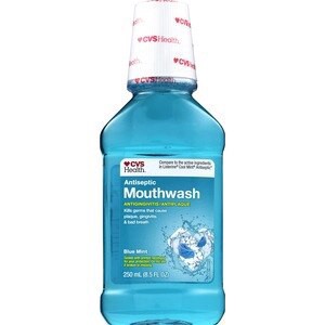 slide 1 of 1, CVS Health Antiseptic Antigingivitus & Antiplaque Mouthwash, Blue Mint, 8.5 Oz, 1 ct