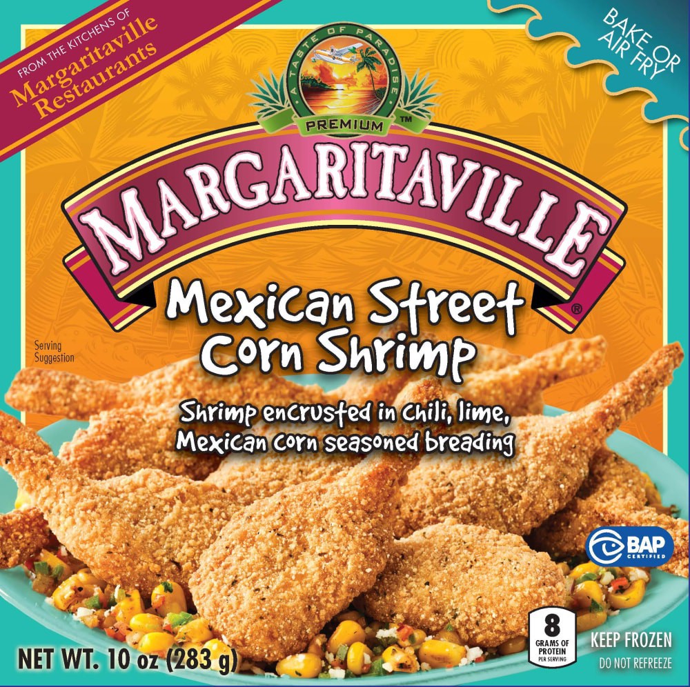 slide 1 of 1, Margaritaville Mexican Street Corn Shrimp, 10 oz