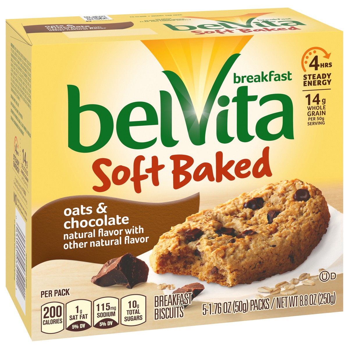 slide 3 of 9, belVita Soft Baked Oats And Chocolate, 8.8 oz