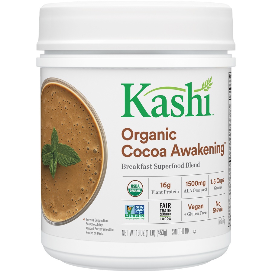 slide 1 of 1, Kashi Awakening Protein Powder - Cocoa, 16 oz
