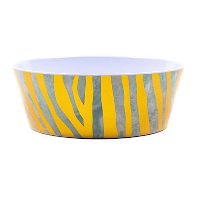 slide 1 of 1, Woof and Whiskers Melamine Pet Bowl Golden Zebra, 1 ct