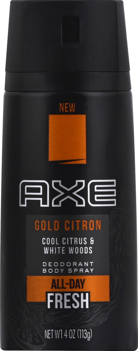 slide 2 of 2, AXE Dual Action Body Spray Deodorant Gold Citron, 4.0 oz, 4 oz